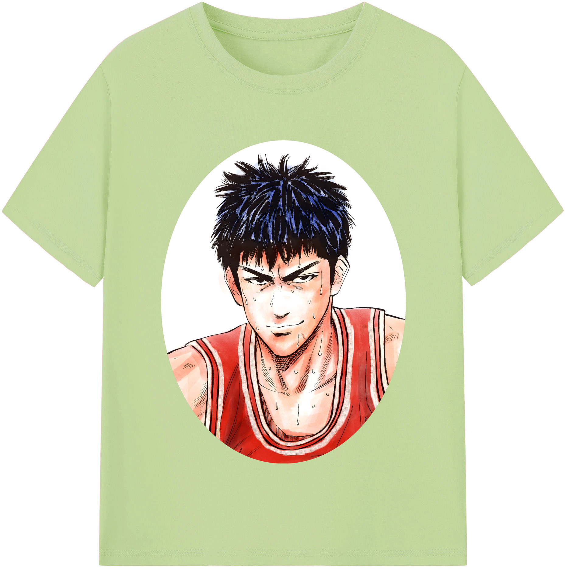 SLAM DUNK／スラムダンク 綿100％半袖Tシャツ（フロントプリント）